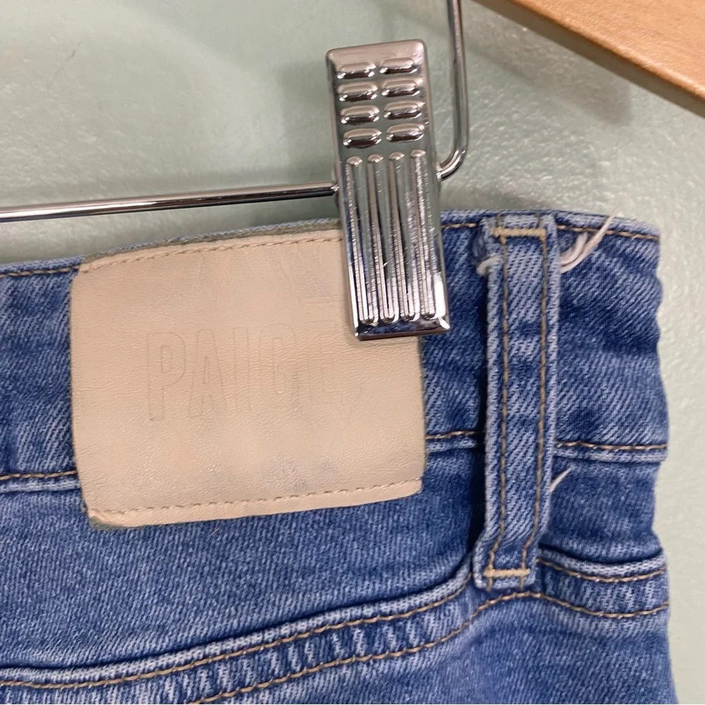 Paige Anessa 31” Seamed‎ Patch Pockets Jeans Denim Wide Leg Blue Size 31 - Picture 7 of 9